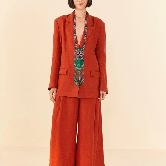 FARM Rio Orange Blazer - Picture 2 of 7